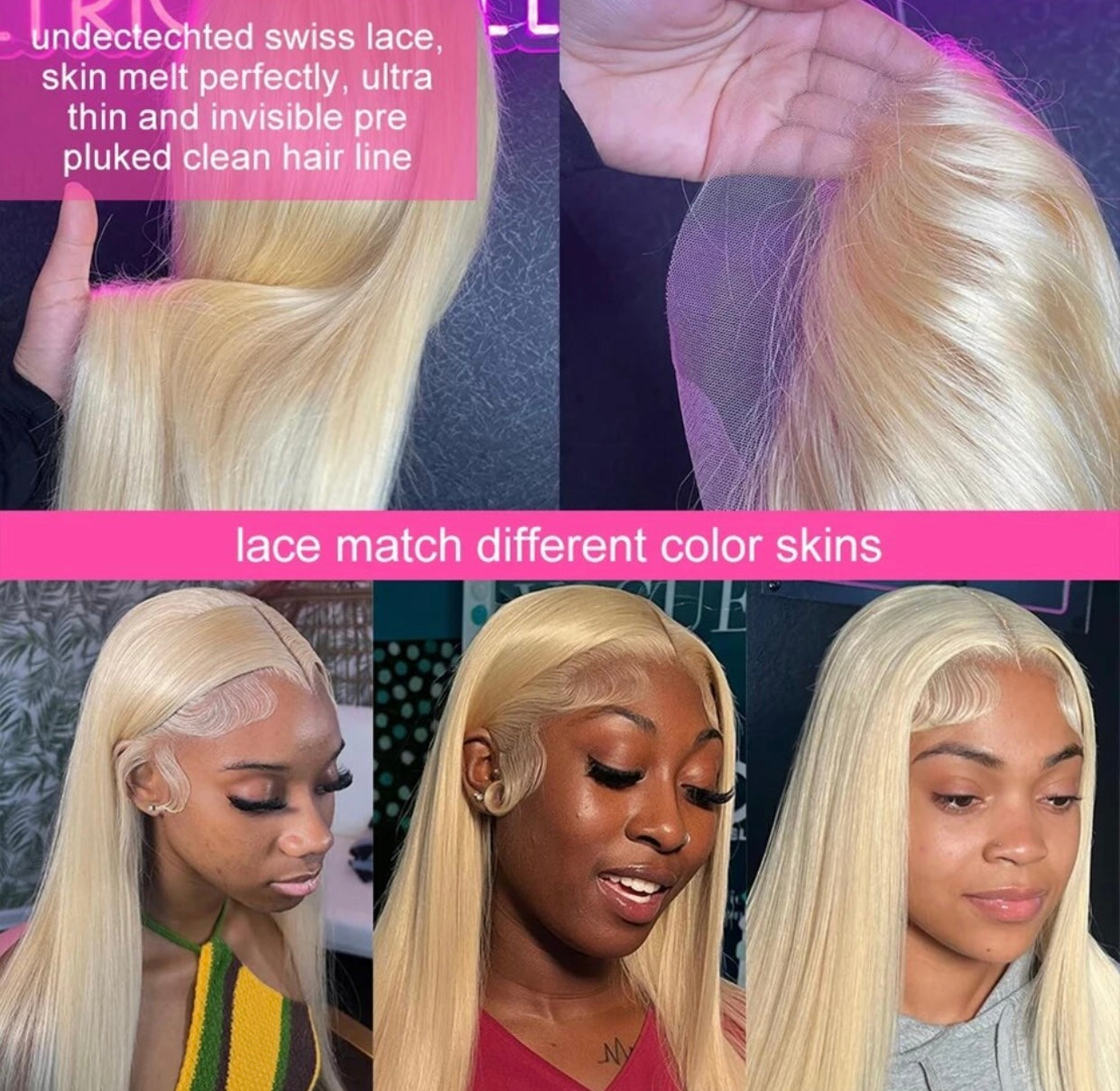 613 Blonde Straight Lace Front Wig Vendor