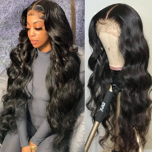 HD Transparent 360 4x4 13x4 13x6 Lace Front Wig Pre Plucked Human Hair Body Wave